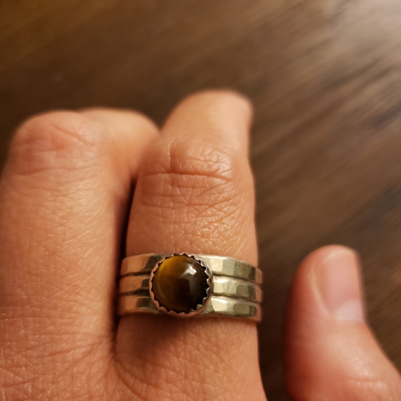 Vintage Sterling Silver Tigers Eye Ring